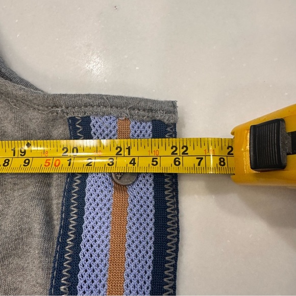 Free People Get Set Track Romper gray blue side straps & snaps size Small - Picture 7 of 14